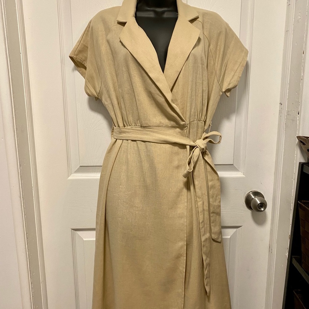 Tan Midi Dress